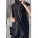 Black Crew Neck Sleeveless T-Shirt