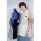 White Sleeveless T-Shirt For Mens